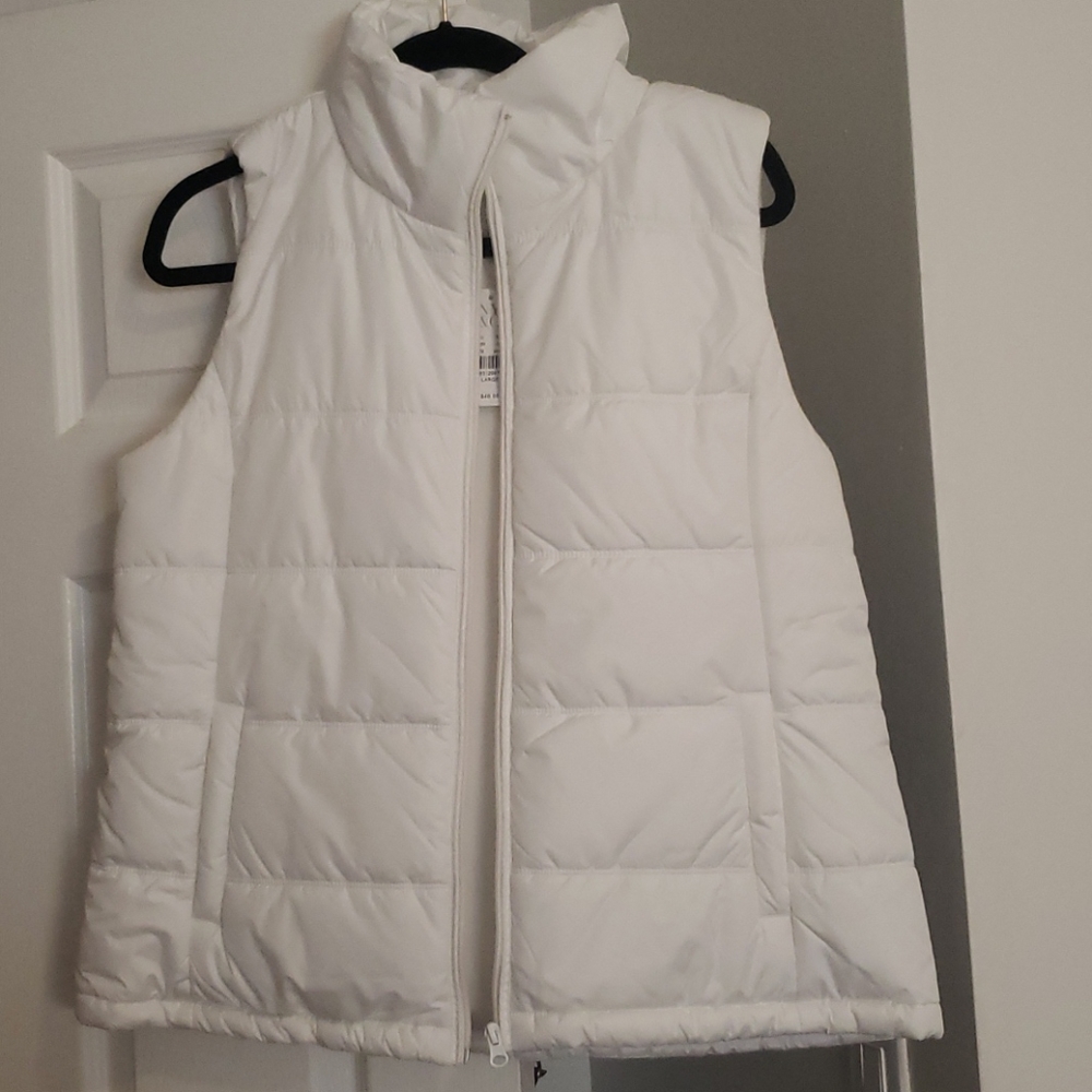 White new york & company outdoor vest